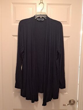 Blue Open-Front Women's Cardigan Sweater